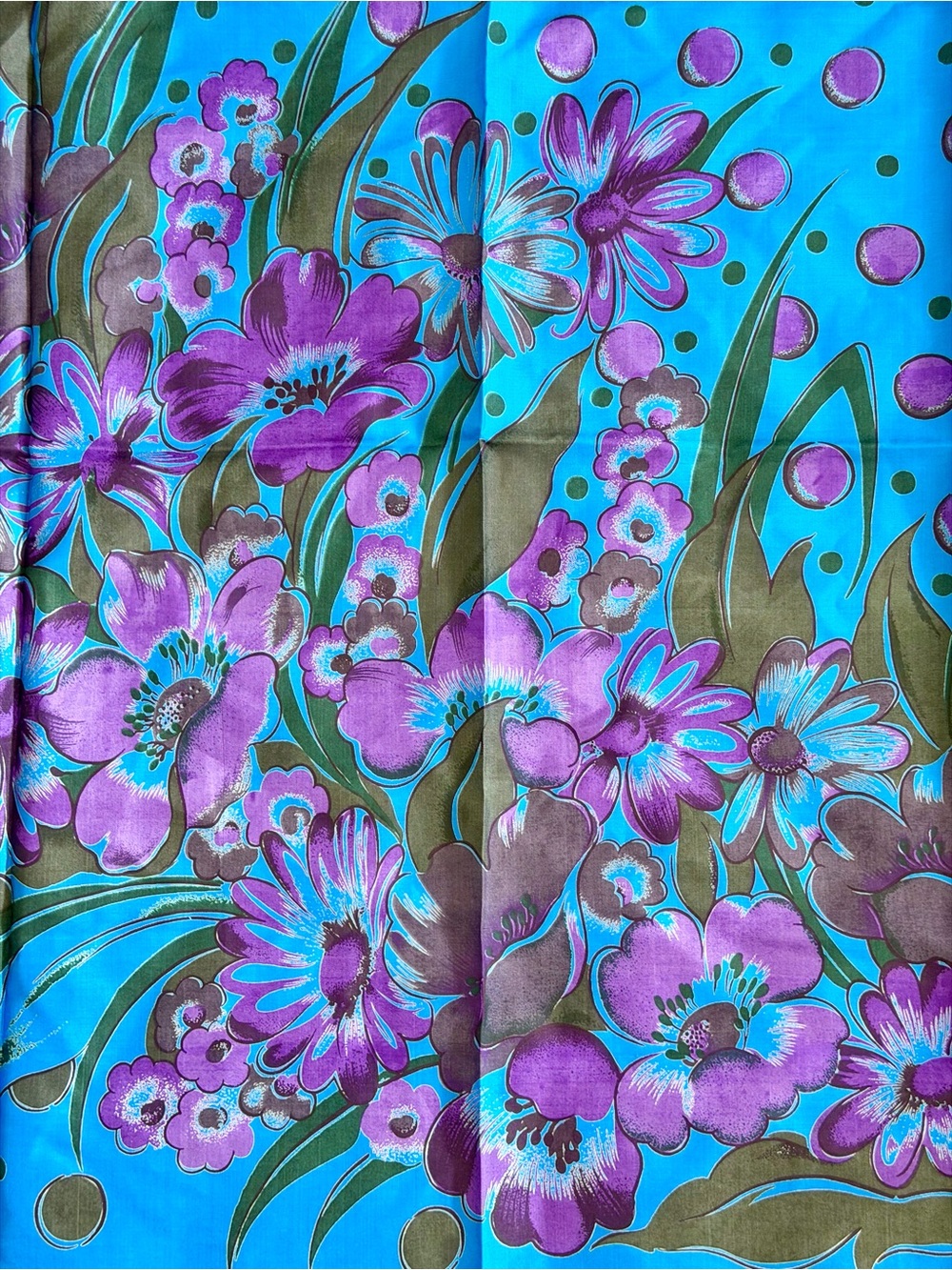 vintage Shinawatra Thai silk floral scarf
